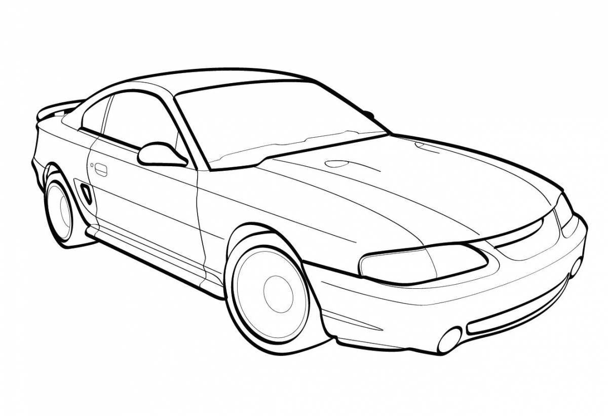 Showy mustang coloring for boys