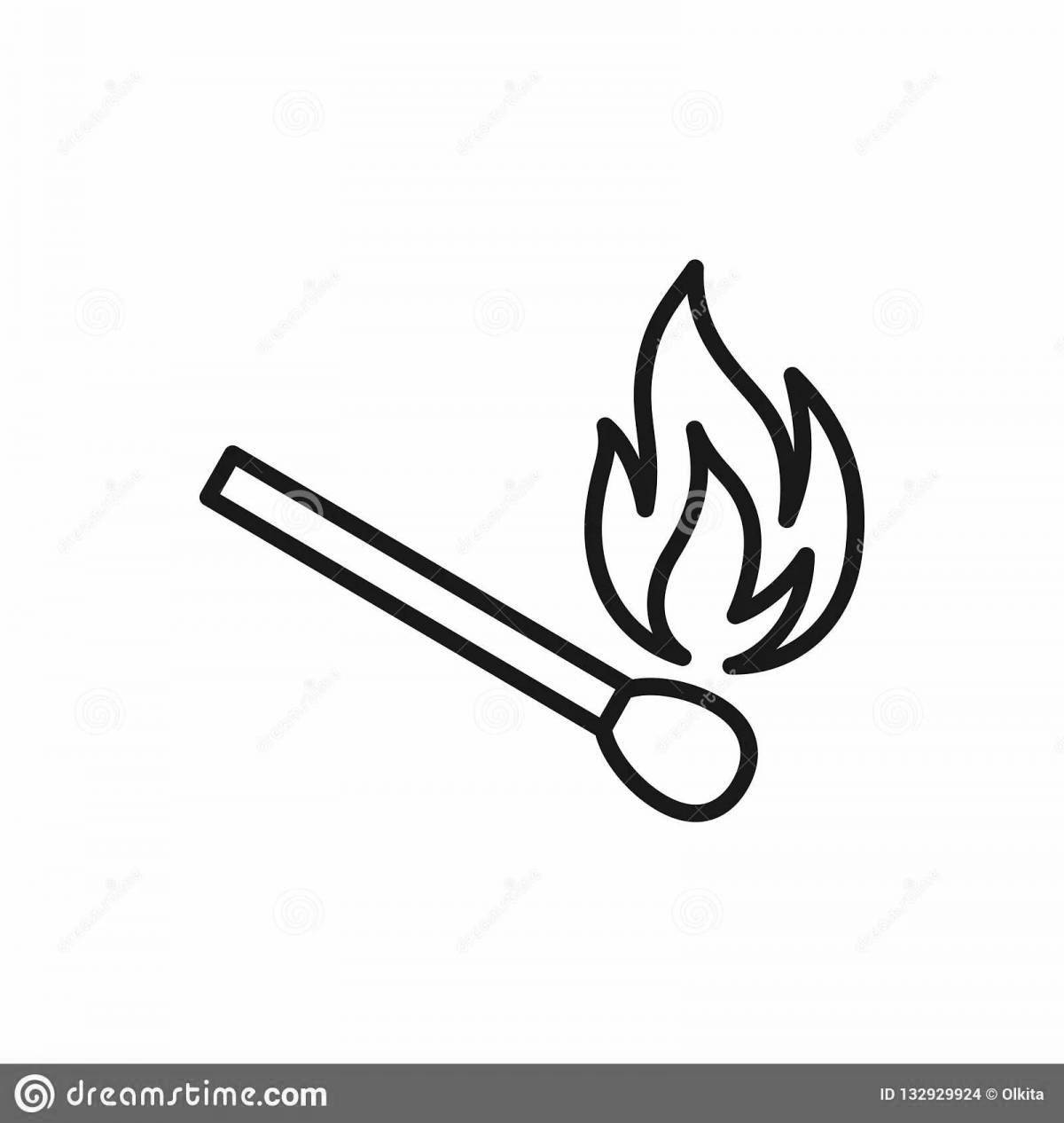 Attractive fire safety signs coloring page
