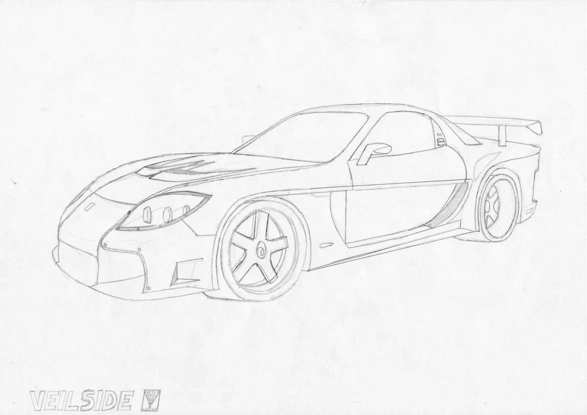 Exciting coloring mazda rx 7