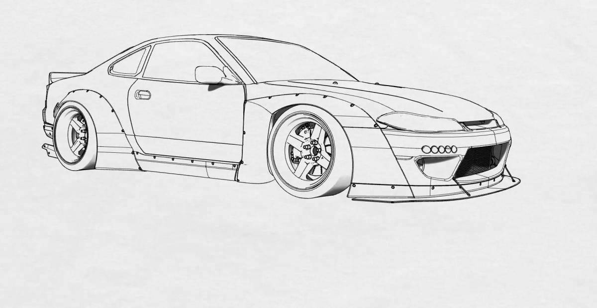 Раскраска очаровательная mazda rx 7