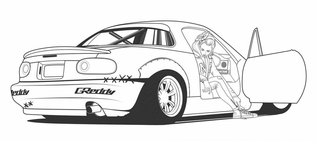 Coloring majestic mazda rx 7