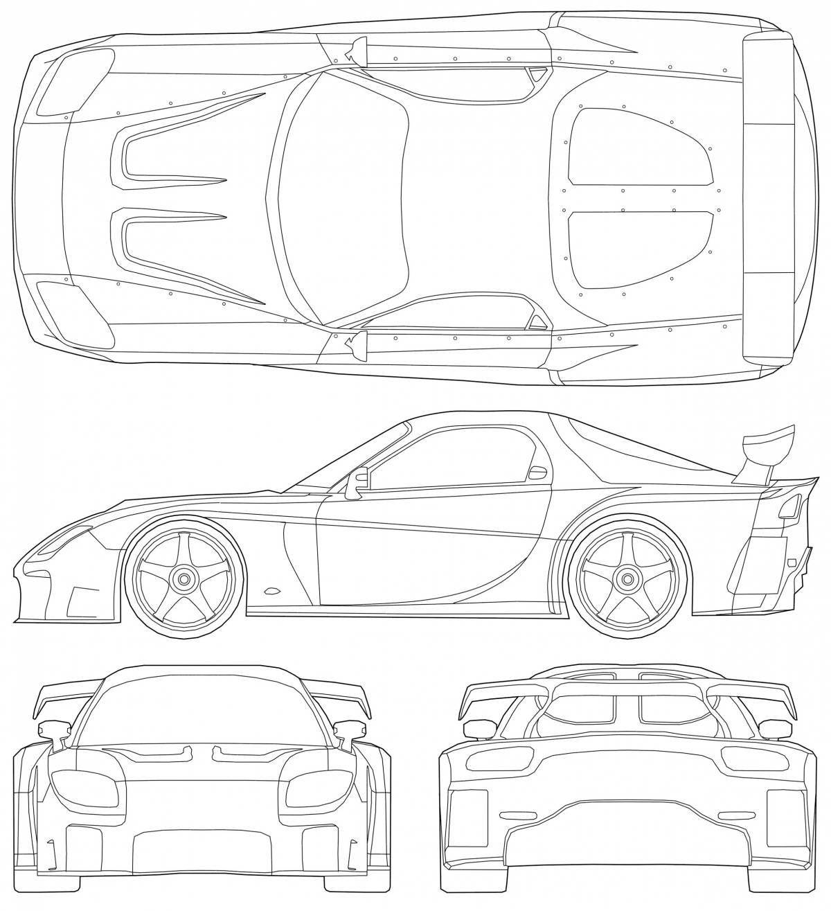 Coloring regal mazda rx 7