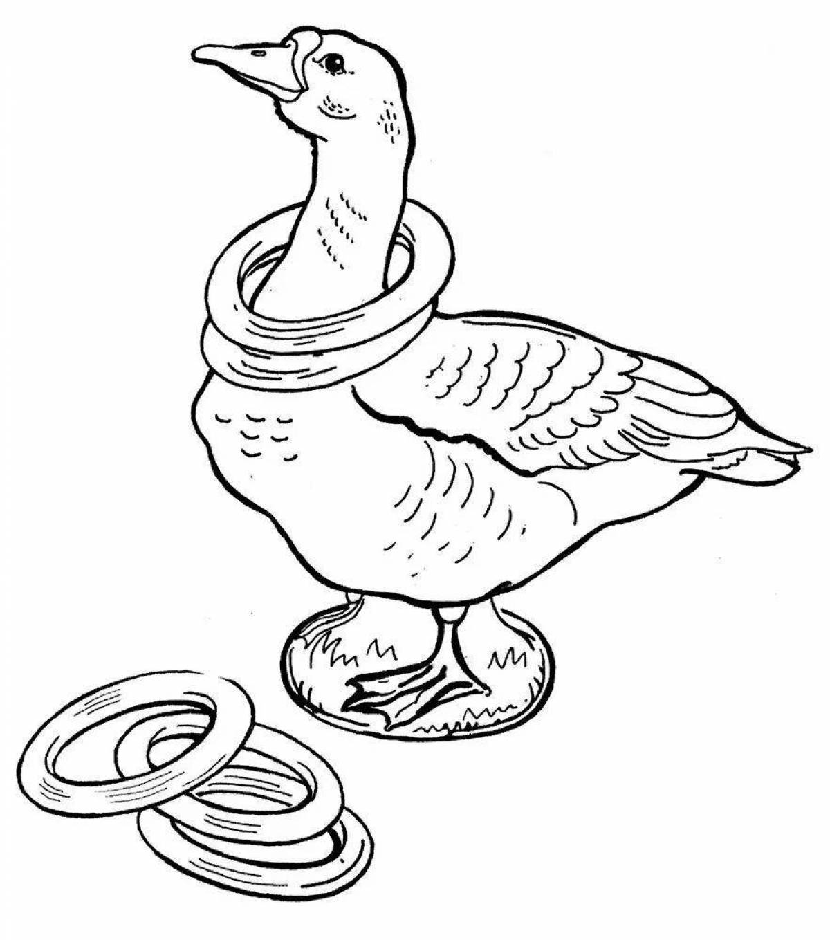 Adorable geese coloring pages for girls