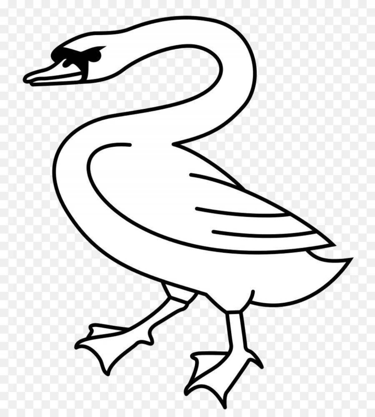 Adorable geese coloring pages for girls