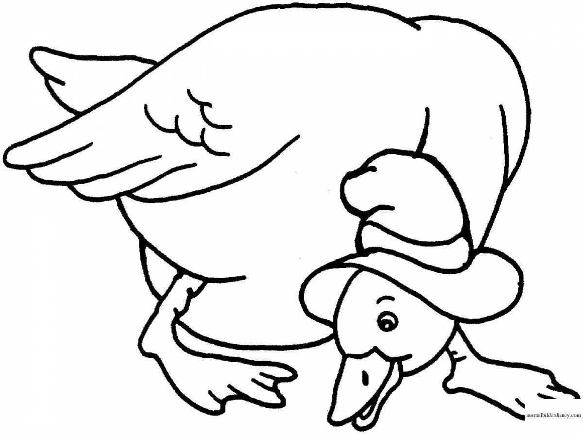 Live geese coloring pages for girls
