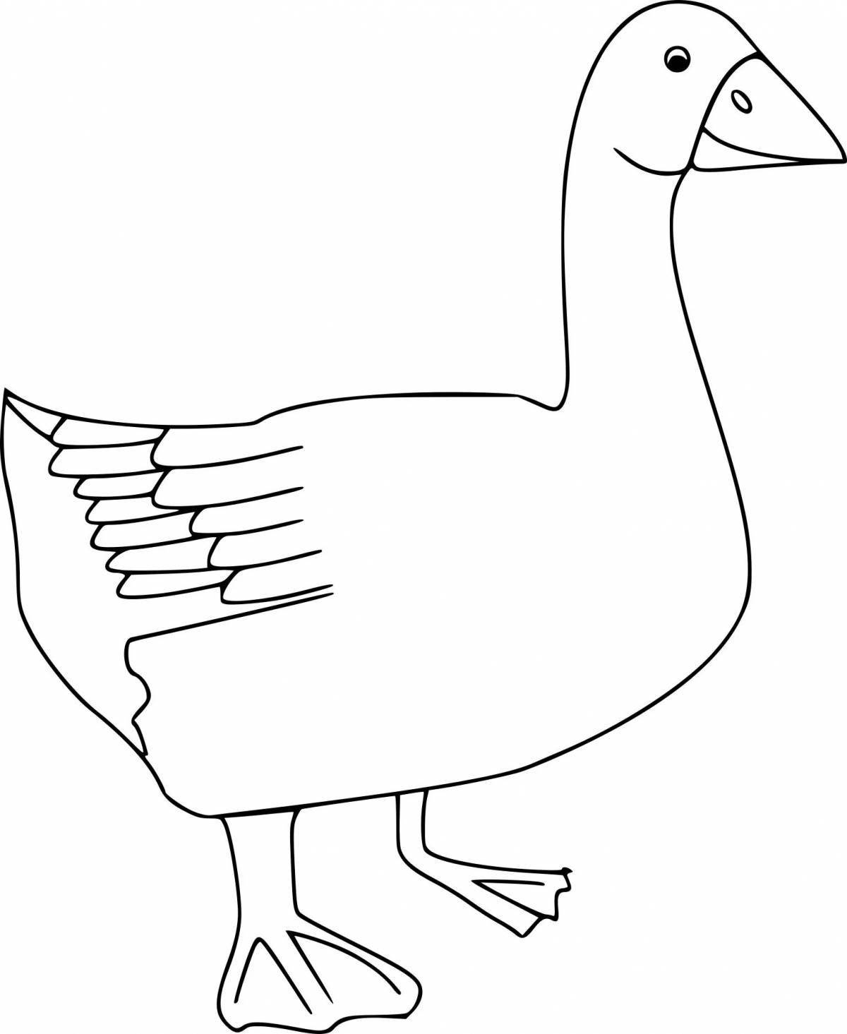 Attracting geese coloring pages for girls