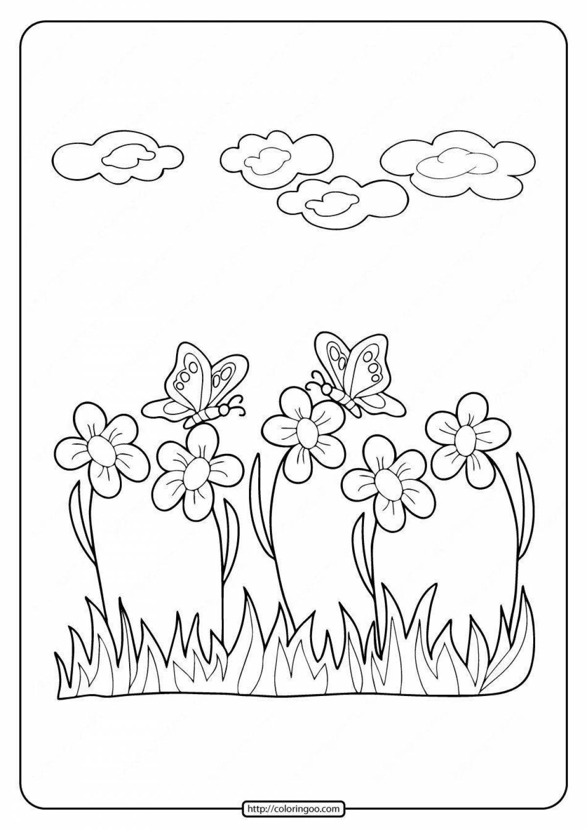 Incredible flower coloring book