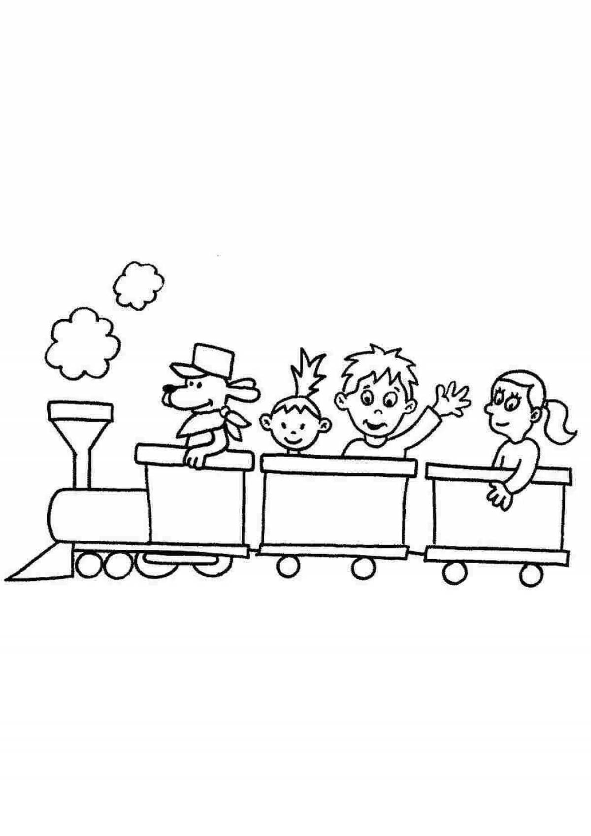 Splendid train with wagon