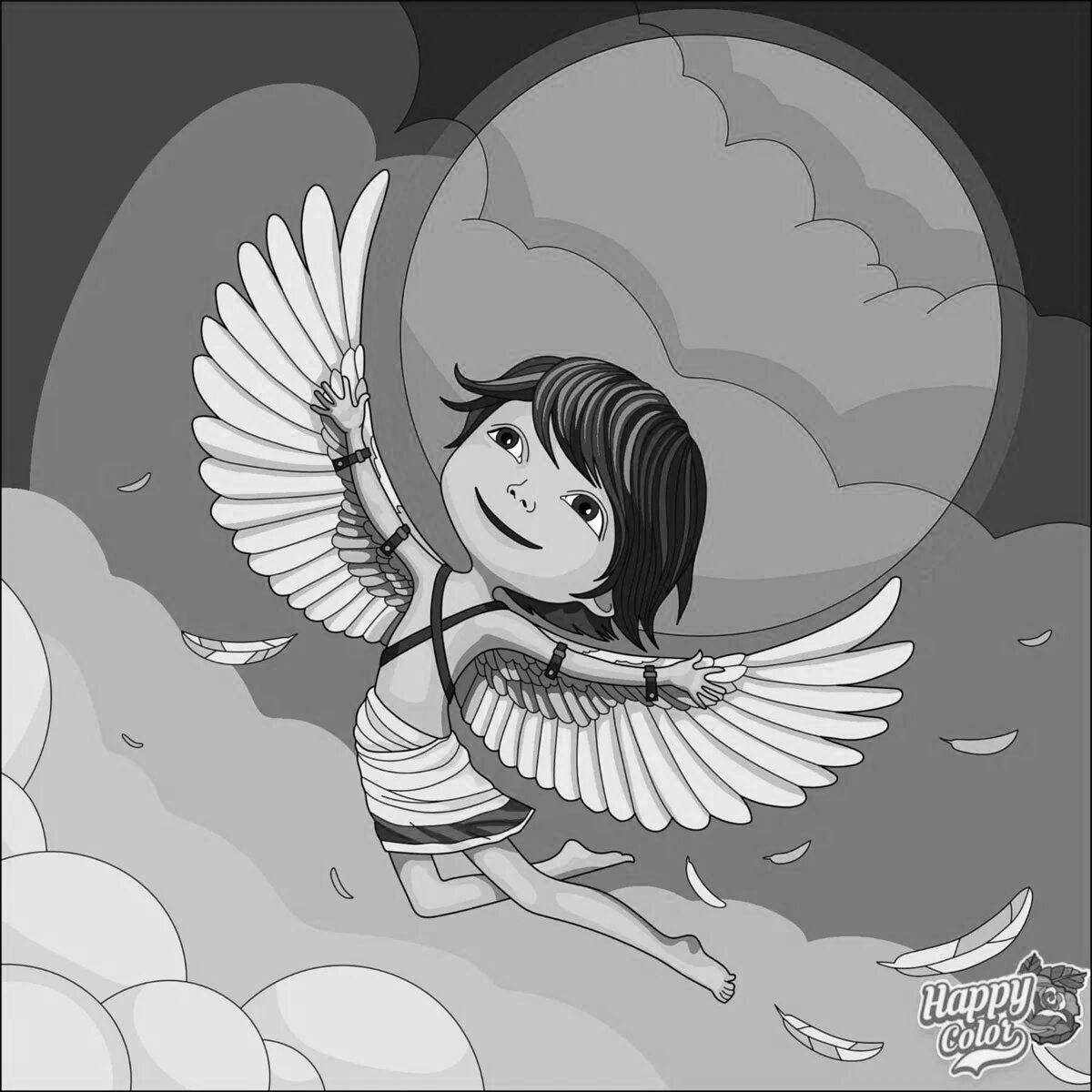 Glorious Daedalus and Icarus coloring page