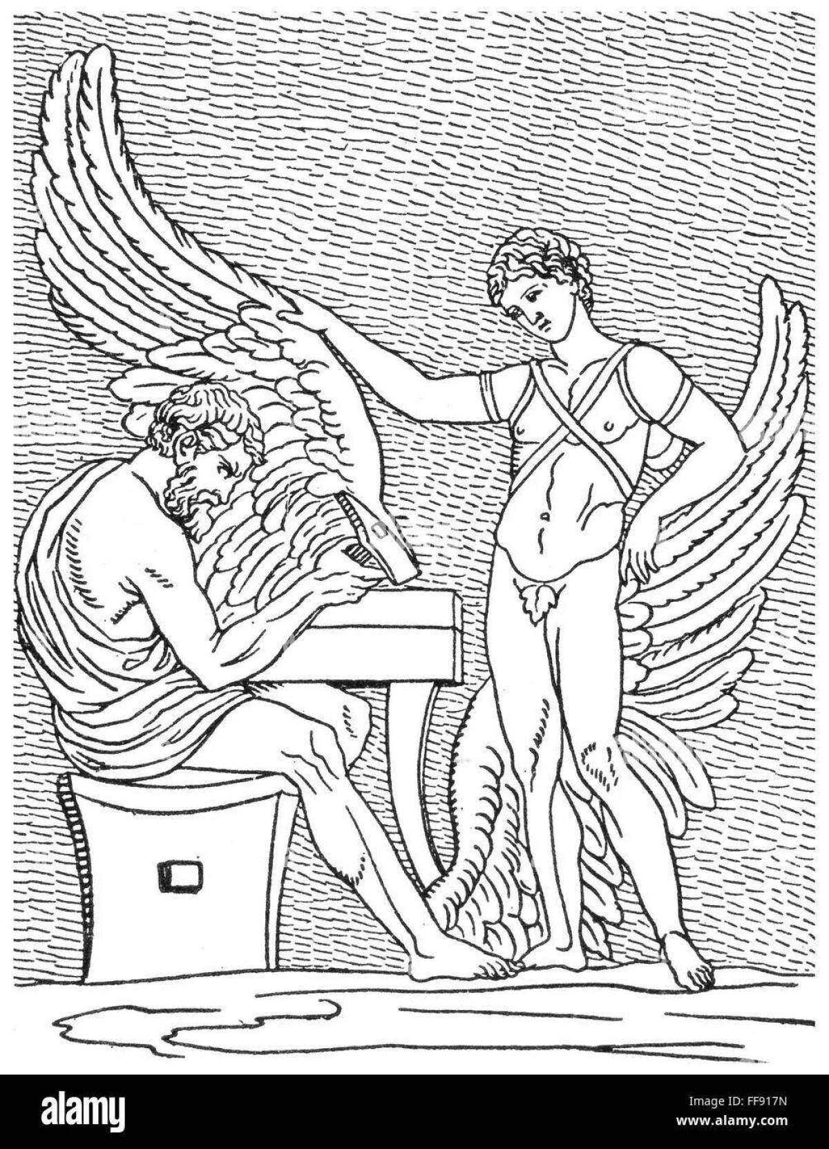 Fabulous Daedalus and Icarus coloring pages