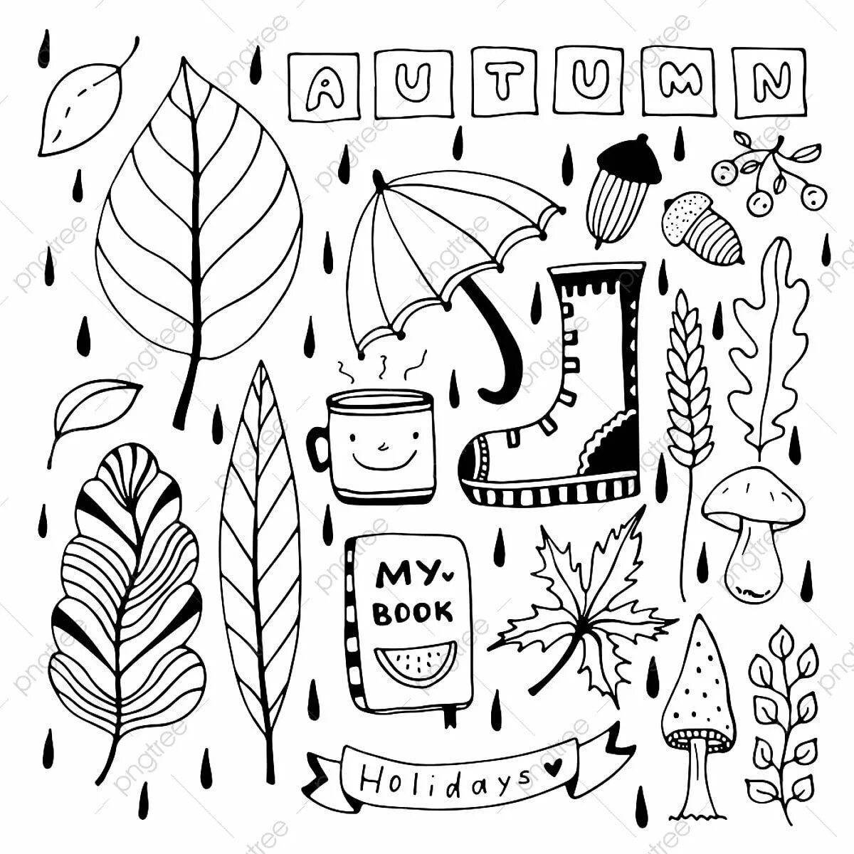 Fun stickers for coloring diary