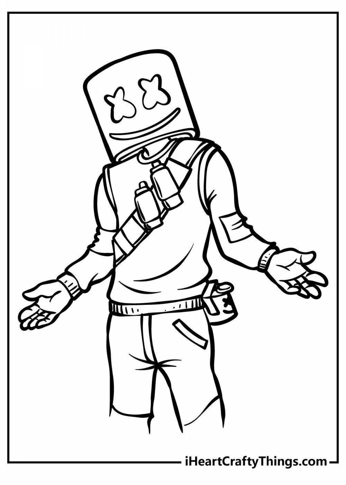 Fortnite marshmallow coloring page