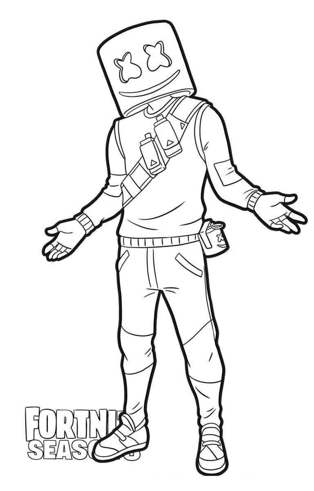 Fortnite amazing marshmallow coloring page