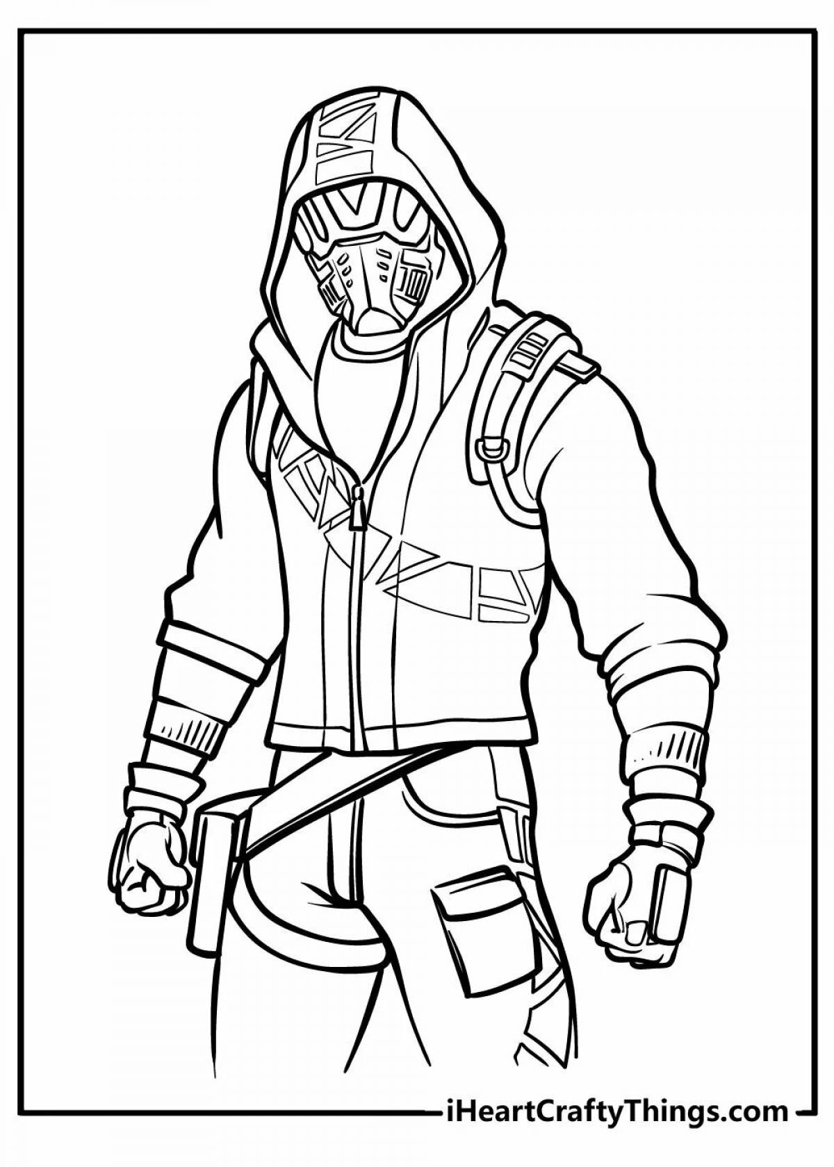 Vivacious coloring page marshmallow from fortnite