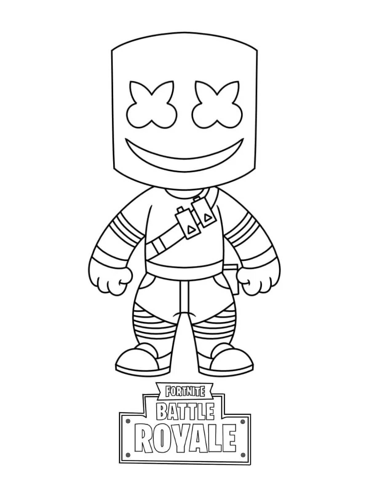 Fortnite marshmallow holiday coloring page