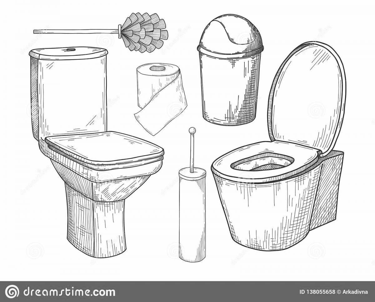 Children's toilet coloring book for toddlers