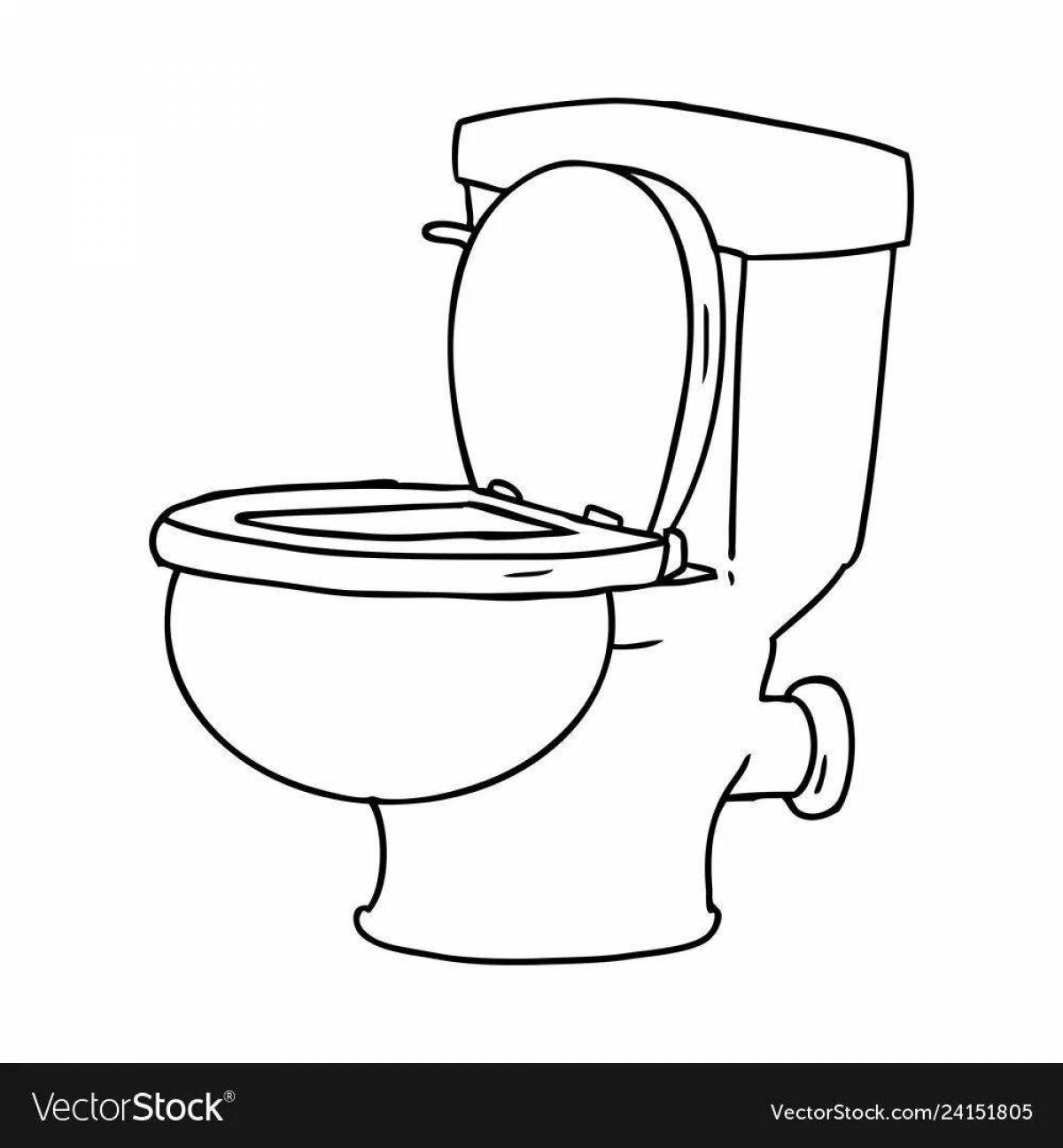 Junior toilet coloring page