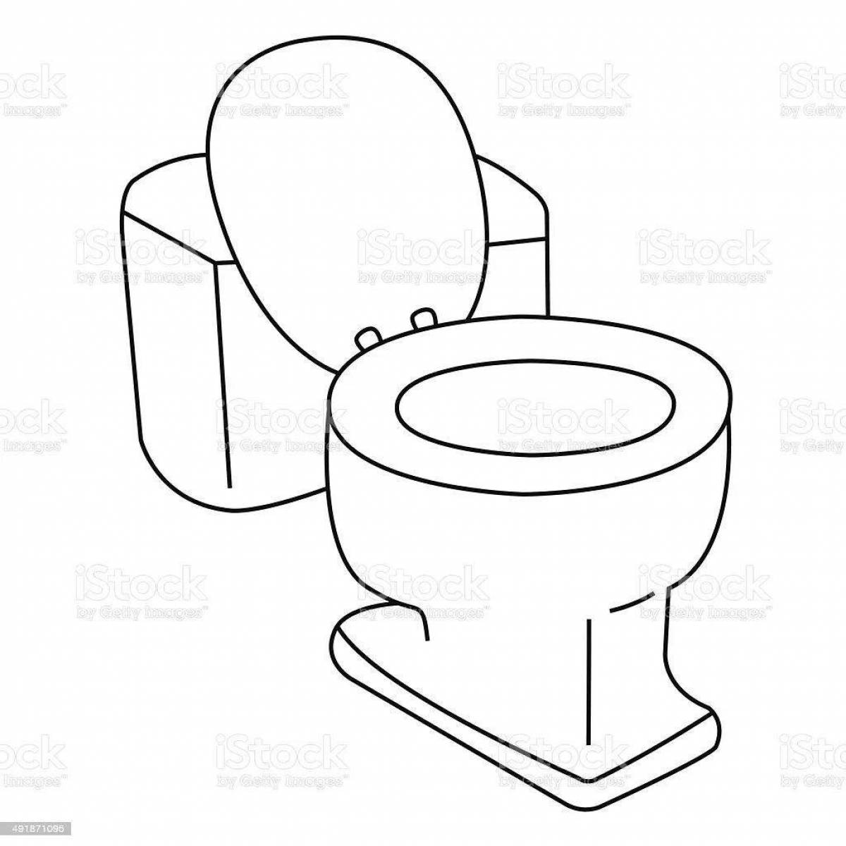Inviting coloring of the toilet for children