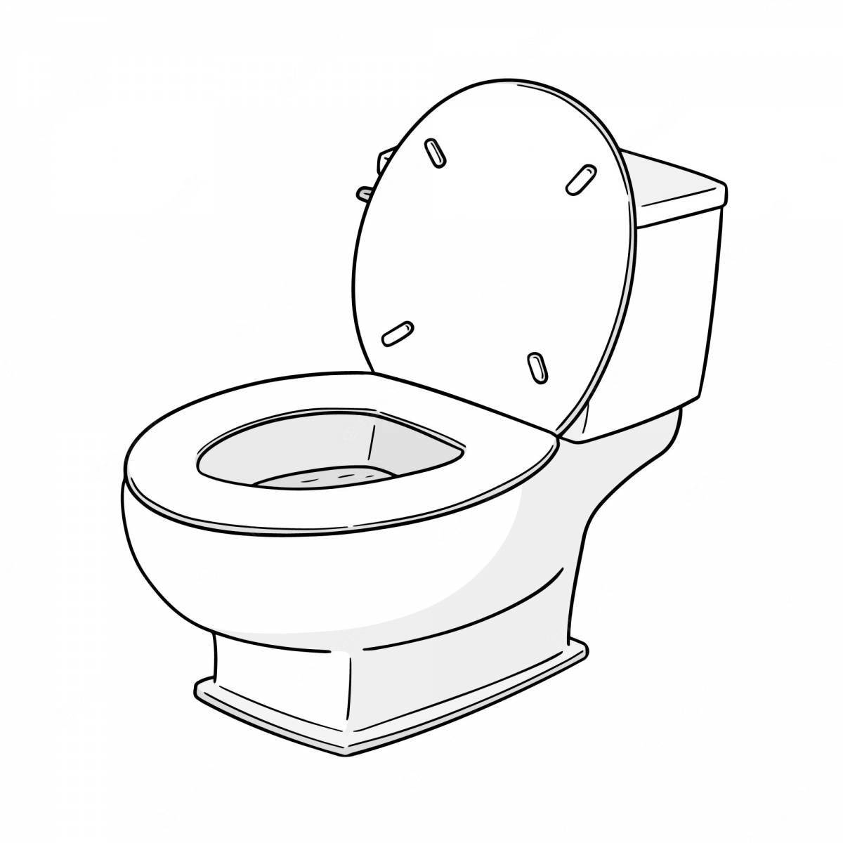 Outstanding toilet coloring page for the little ones