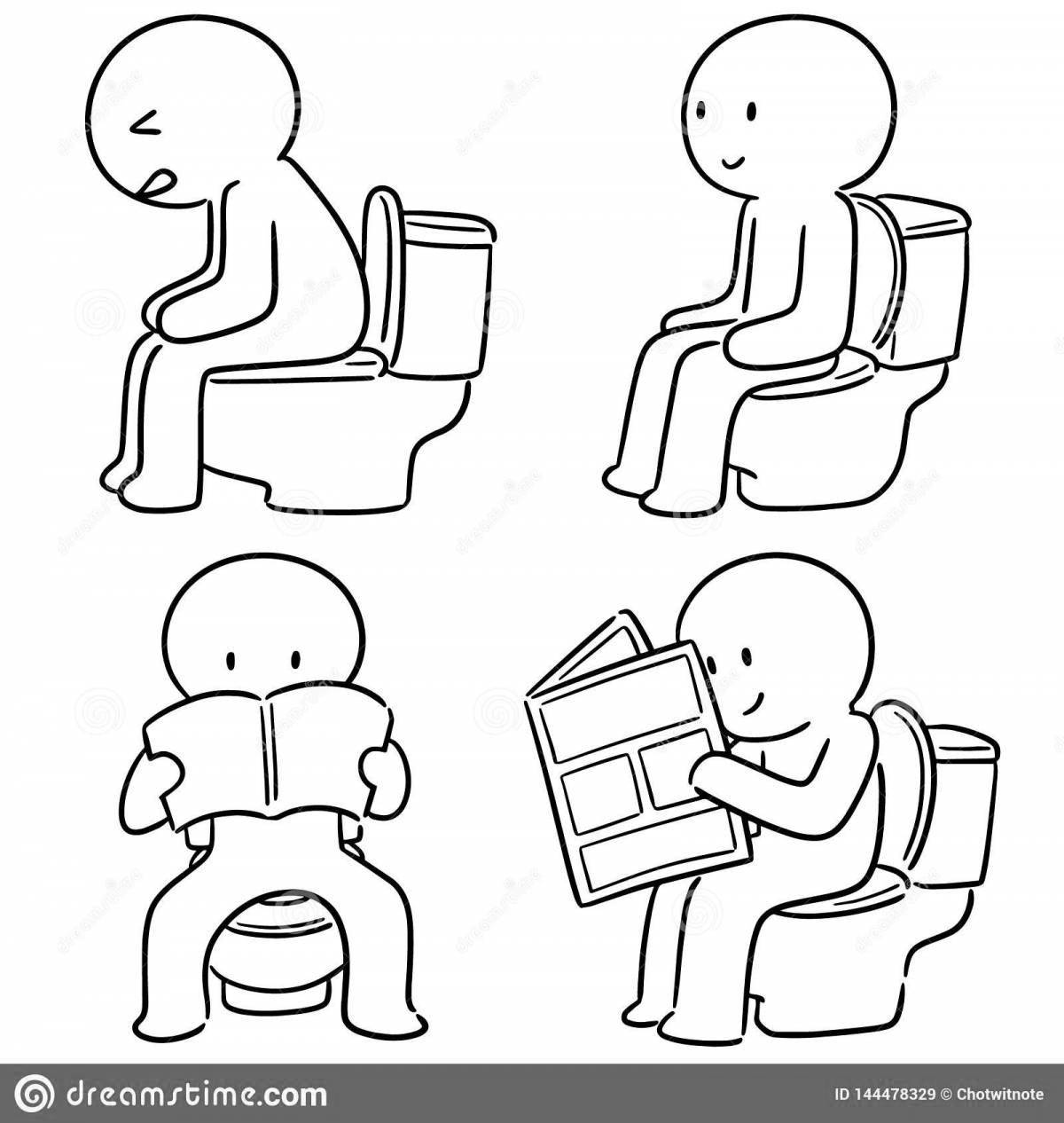 Nice toilet coloring book for kids