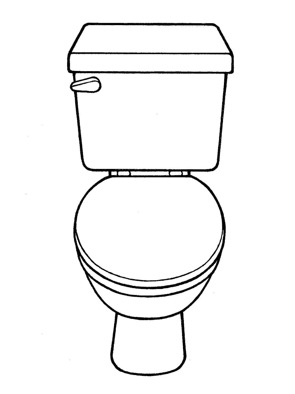 Exquisite toilet coloring book for kids