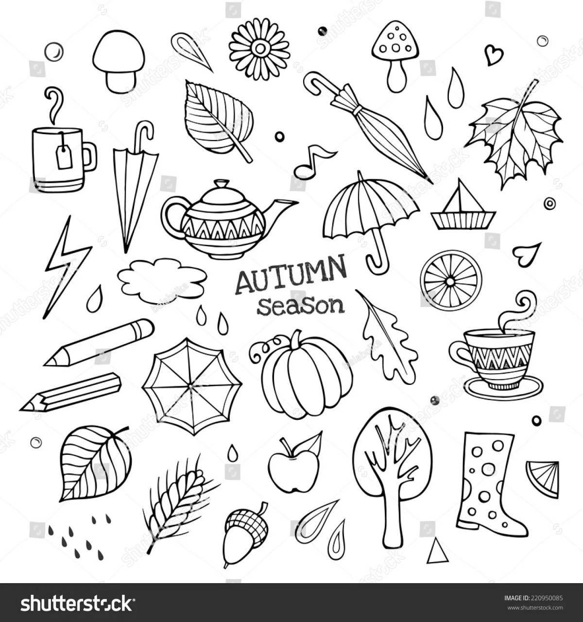 Fun stickers for coloring diary