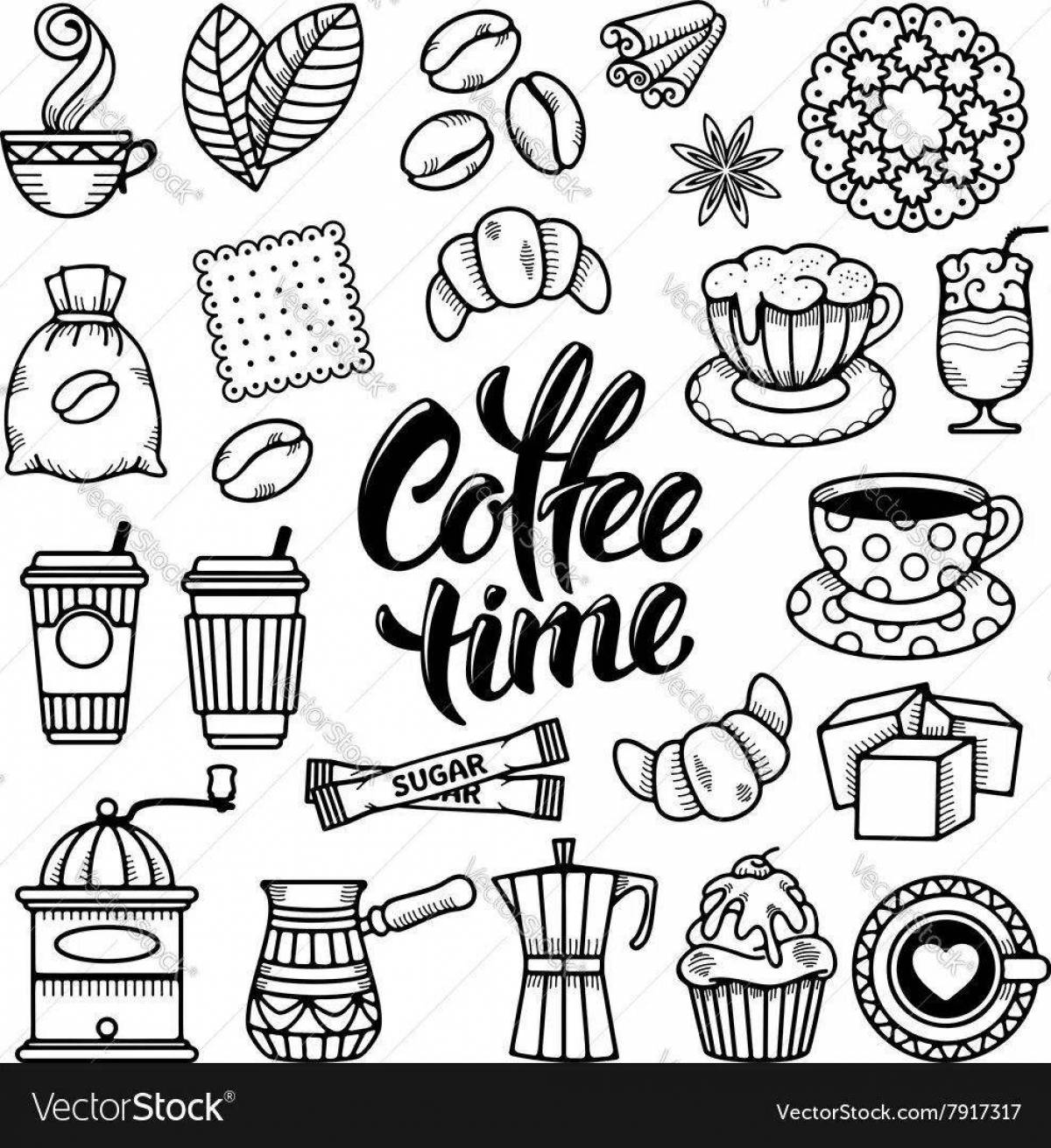 Lovely stickers for coloring diary