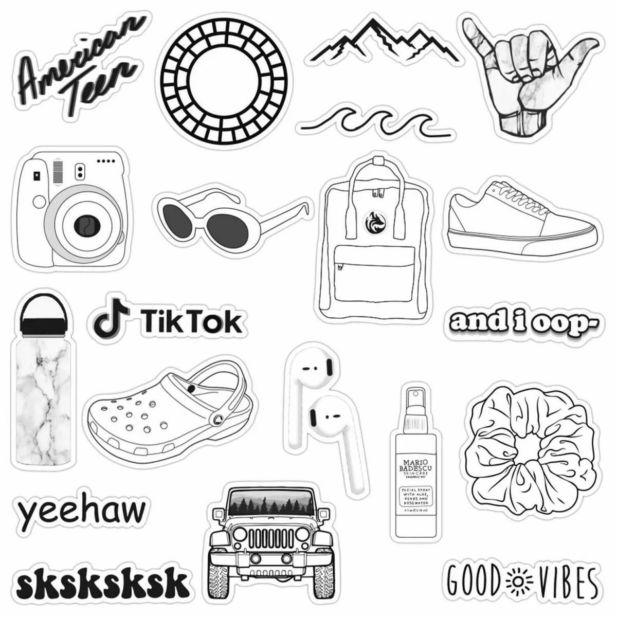 Exquisite diary coloring stickers