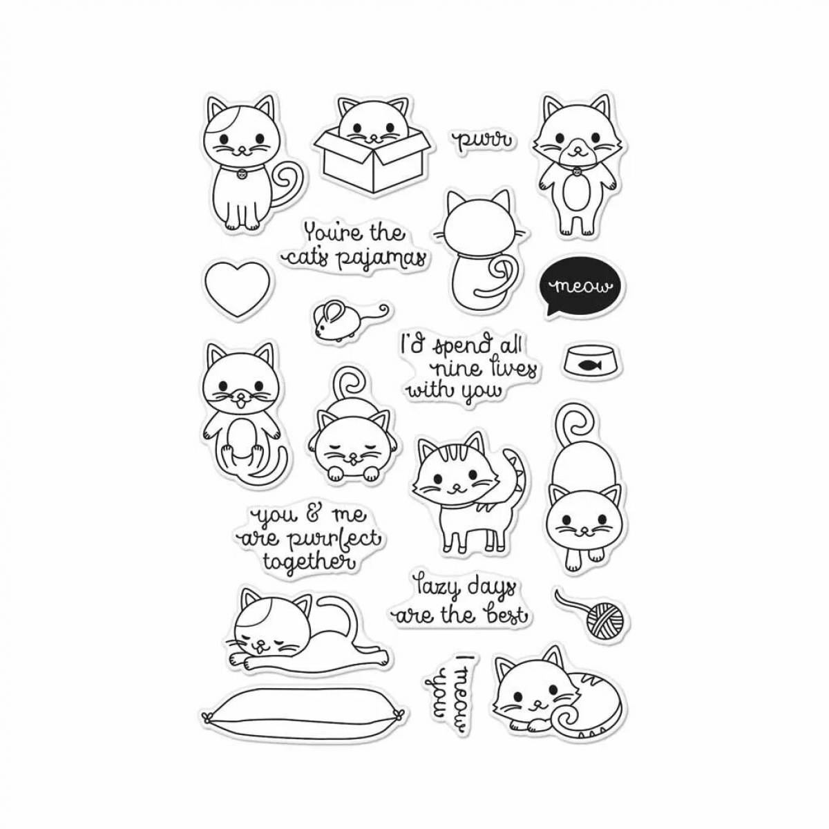 Witty diary coloring stickers