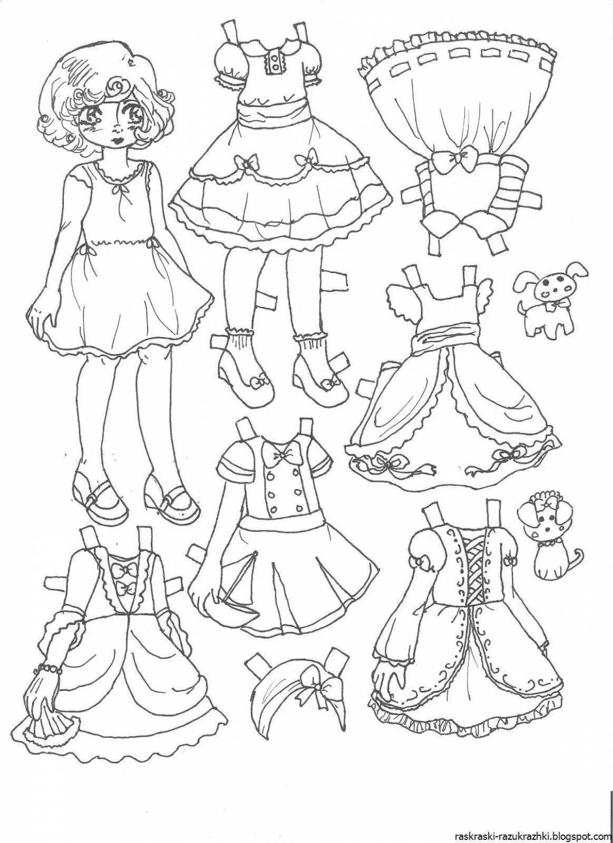 Coloring fairy with clothes