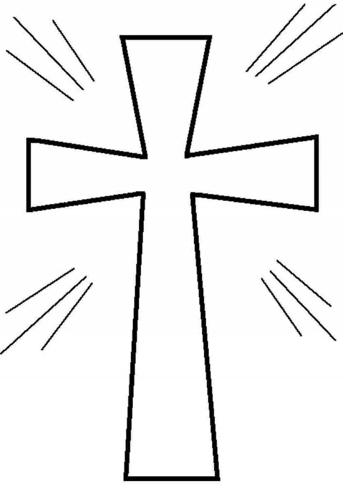Радостный крест раскраски для детей