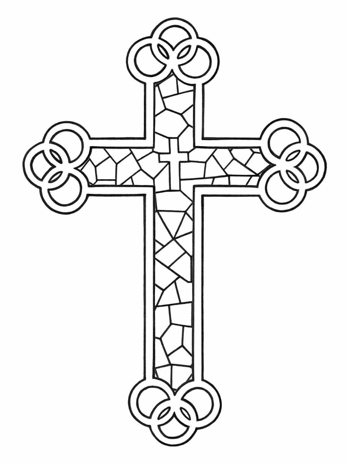 Children's cross coloring pages