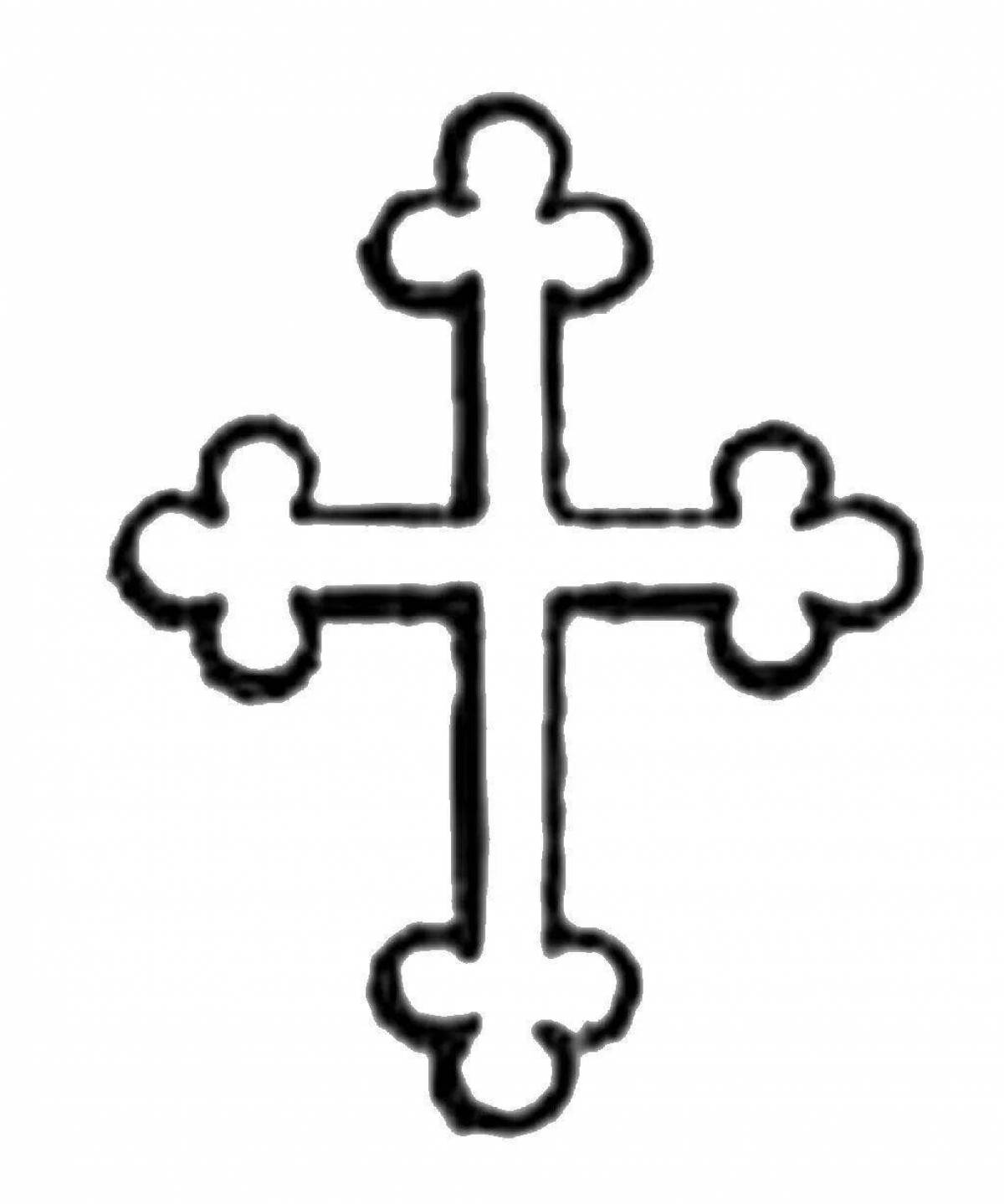 Coloring book flashing cross for kids