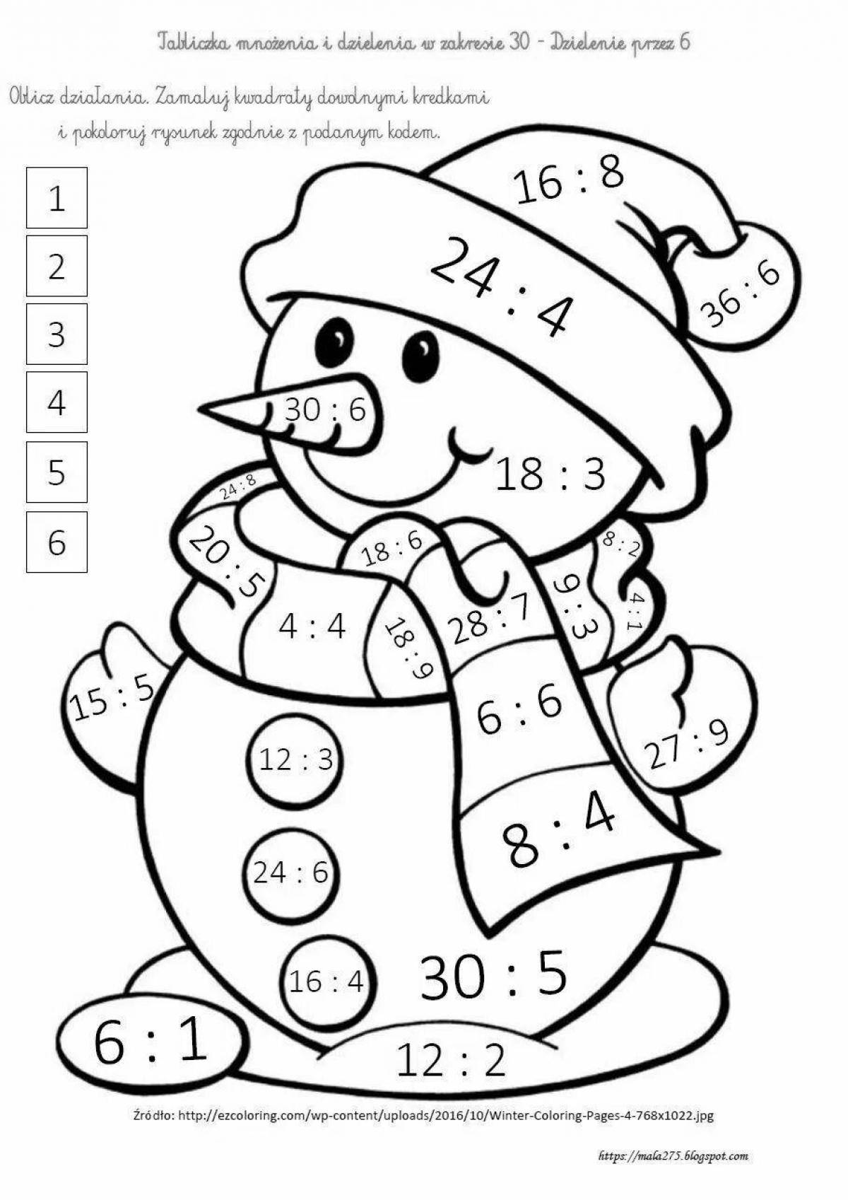 Charming snowman coloring book