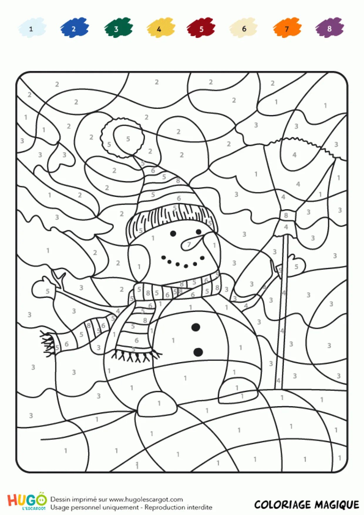Snowman by color #8