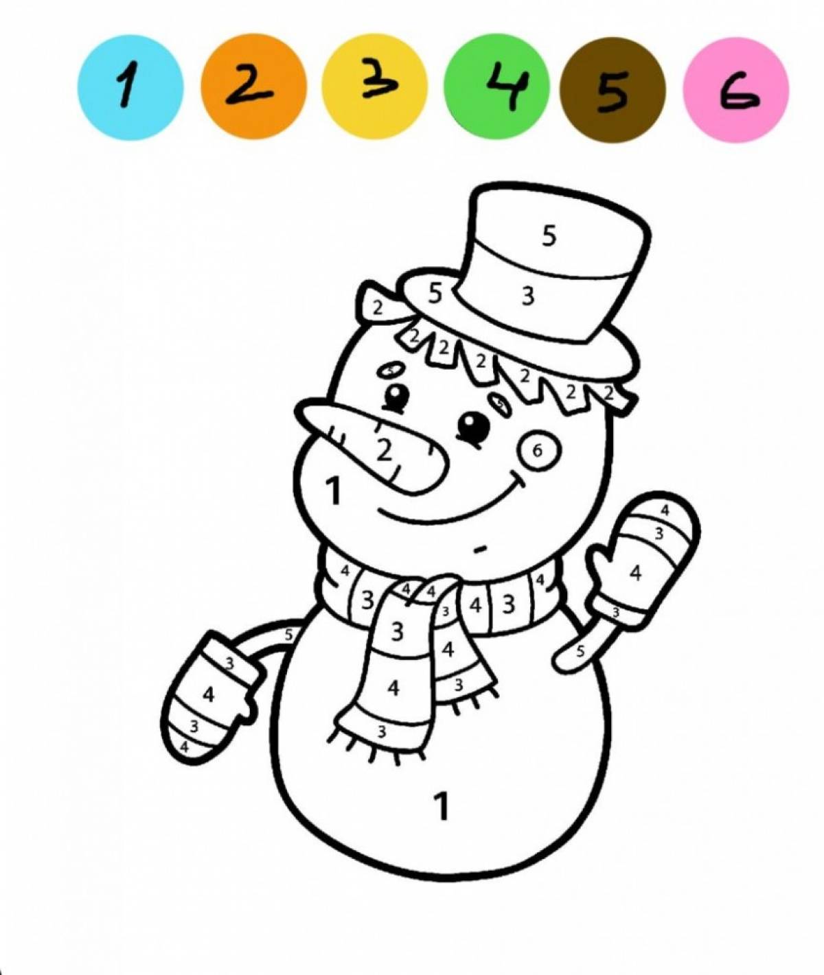 Snowman by color #14
