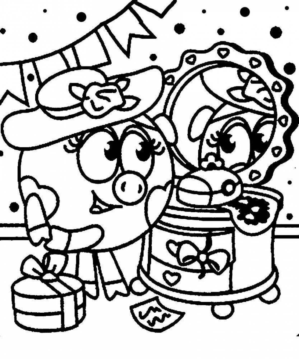 Раскраска Веселая раскраска нюша для детей