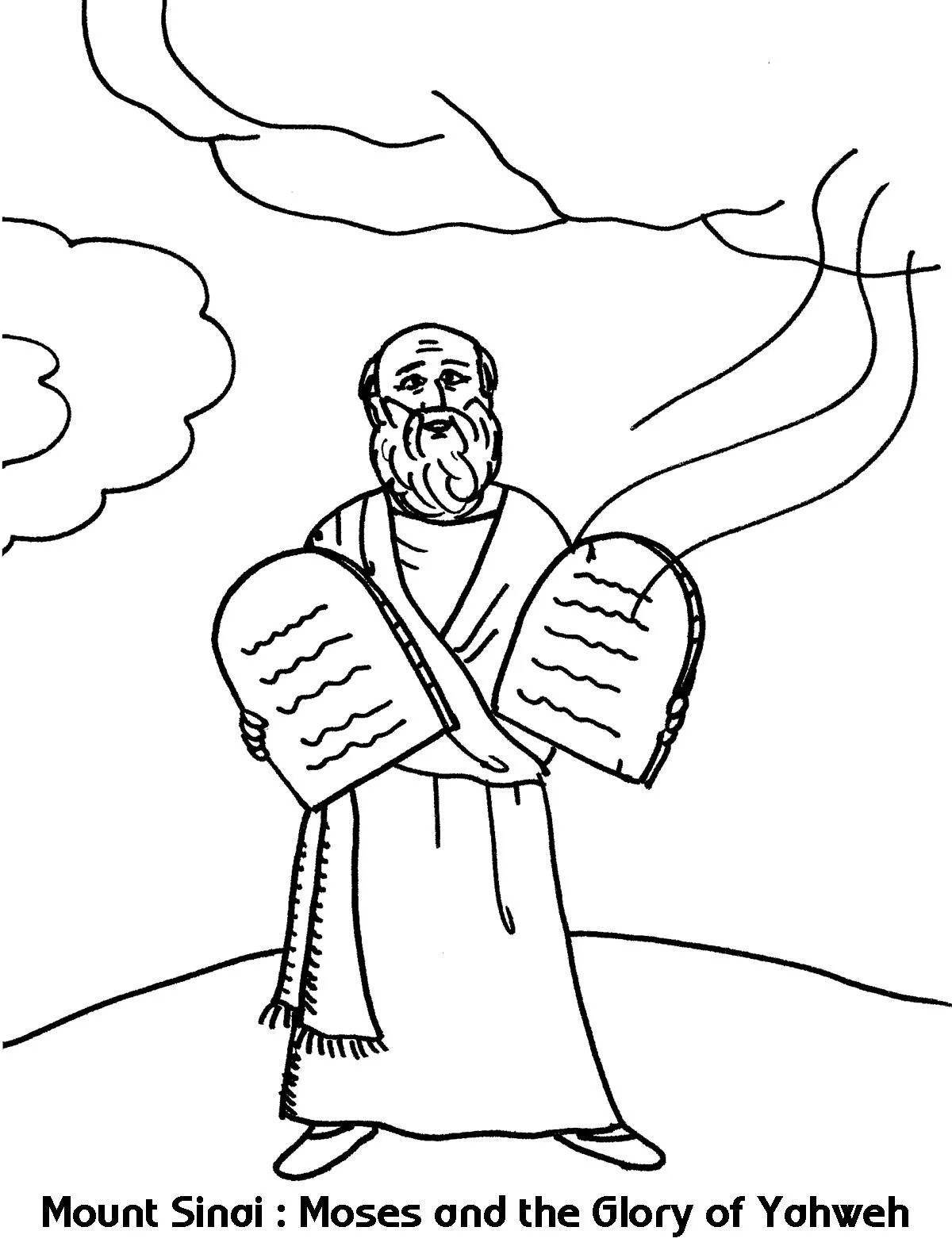 Moses bright coloring for kids