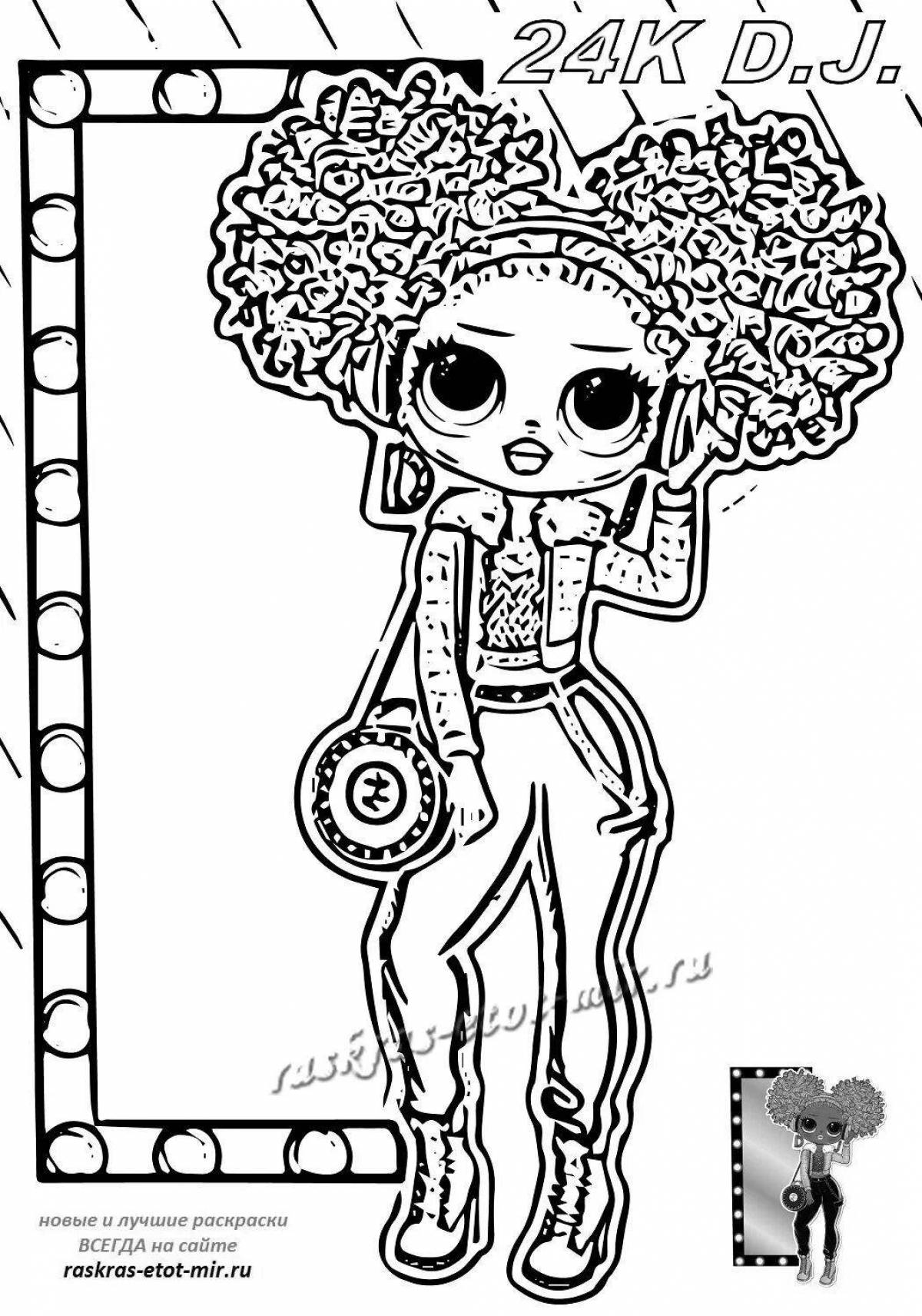 Radiant coloring page lol omji dolls