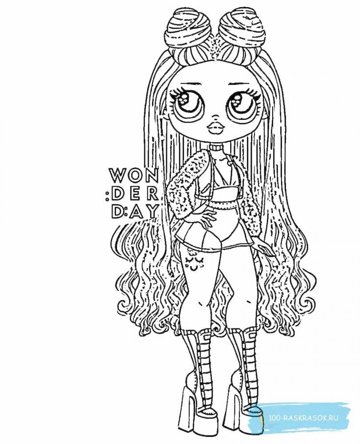 Grand coloring page lol omji dolls