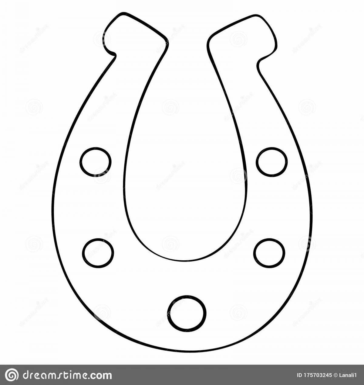 Amazing horseshoe coloring book for beginners
