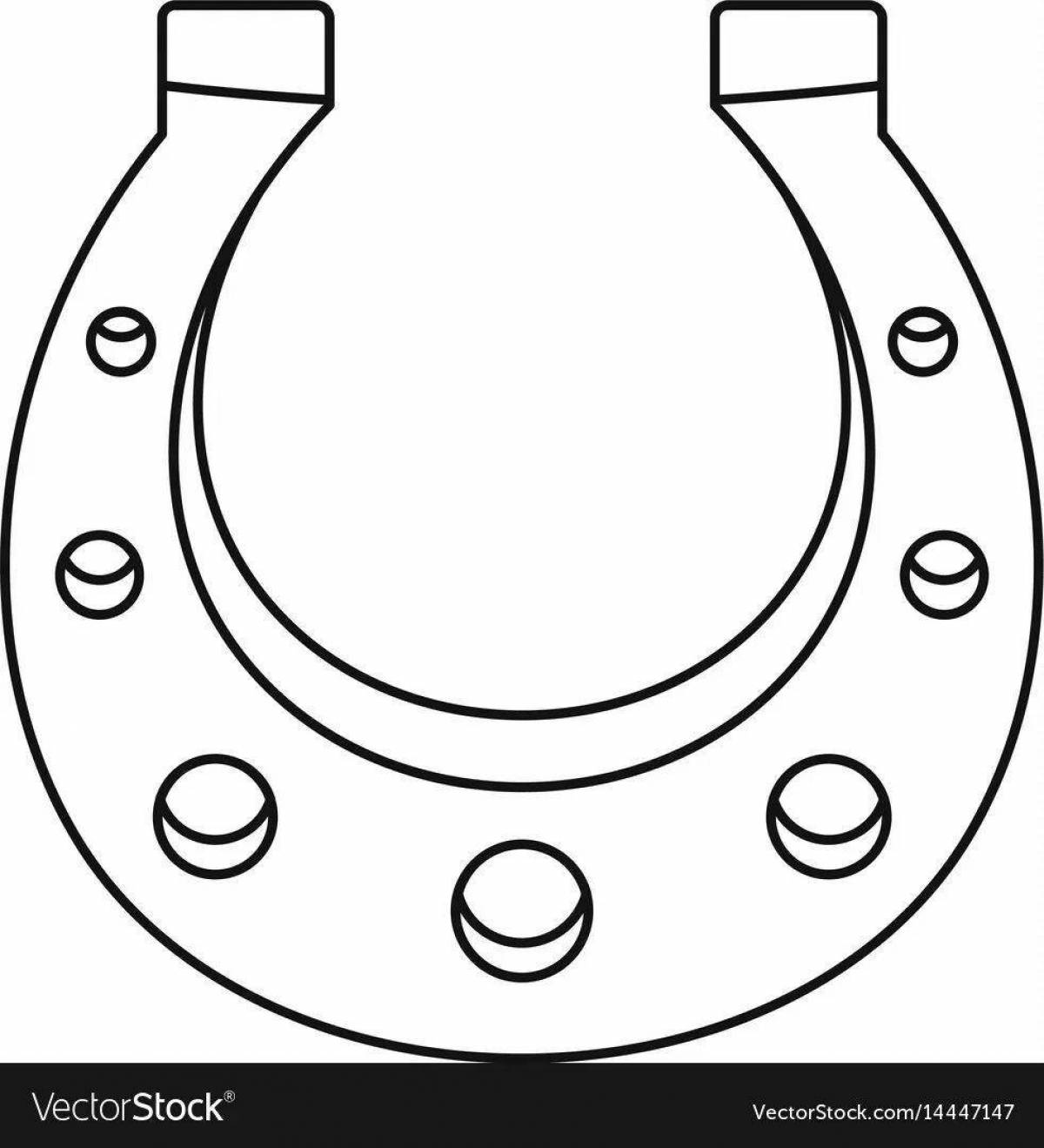 Awesome horseshoe coloring book for kids