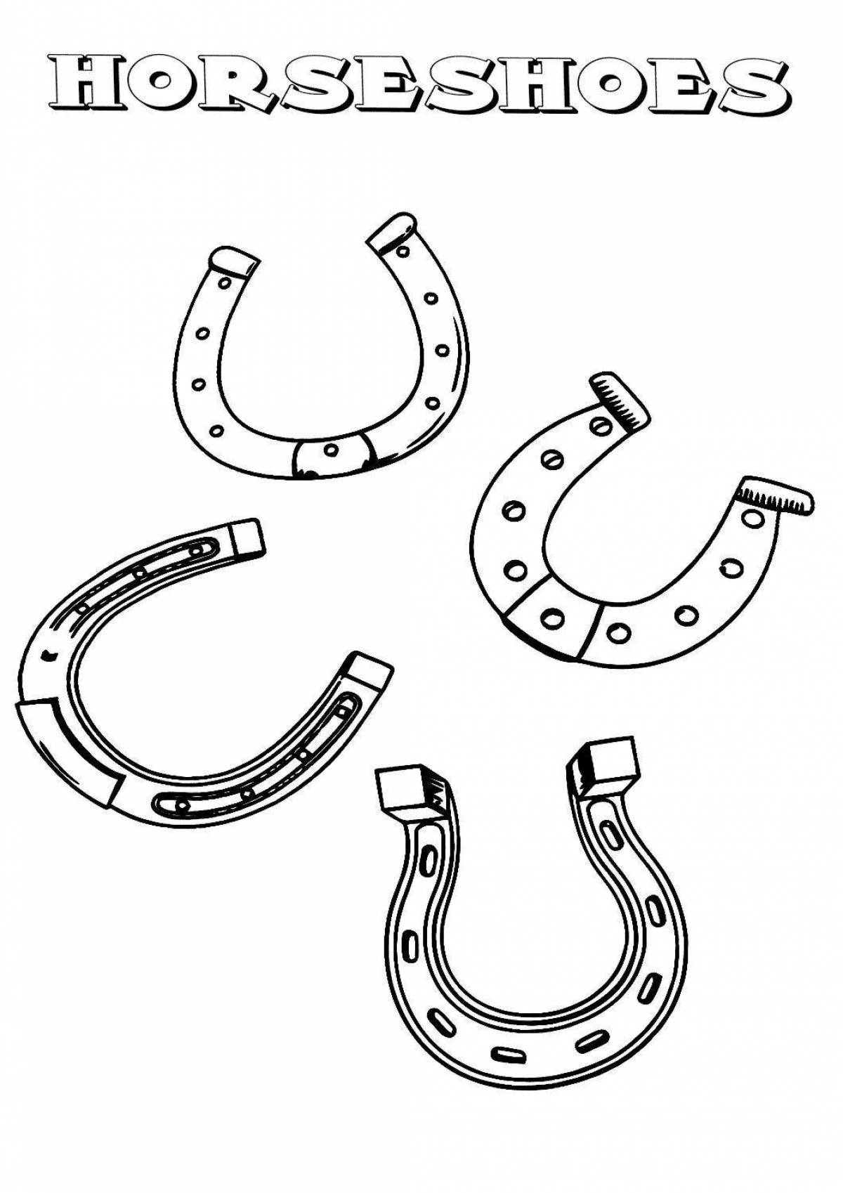 Outstanding horseshoe coloring book for toddlers