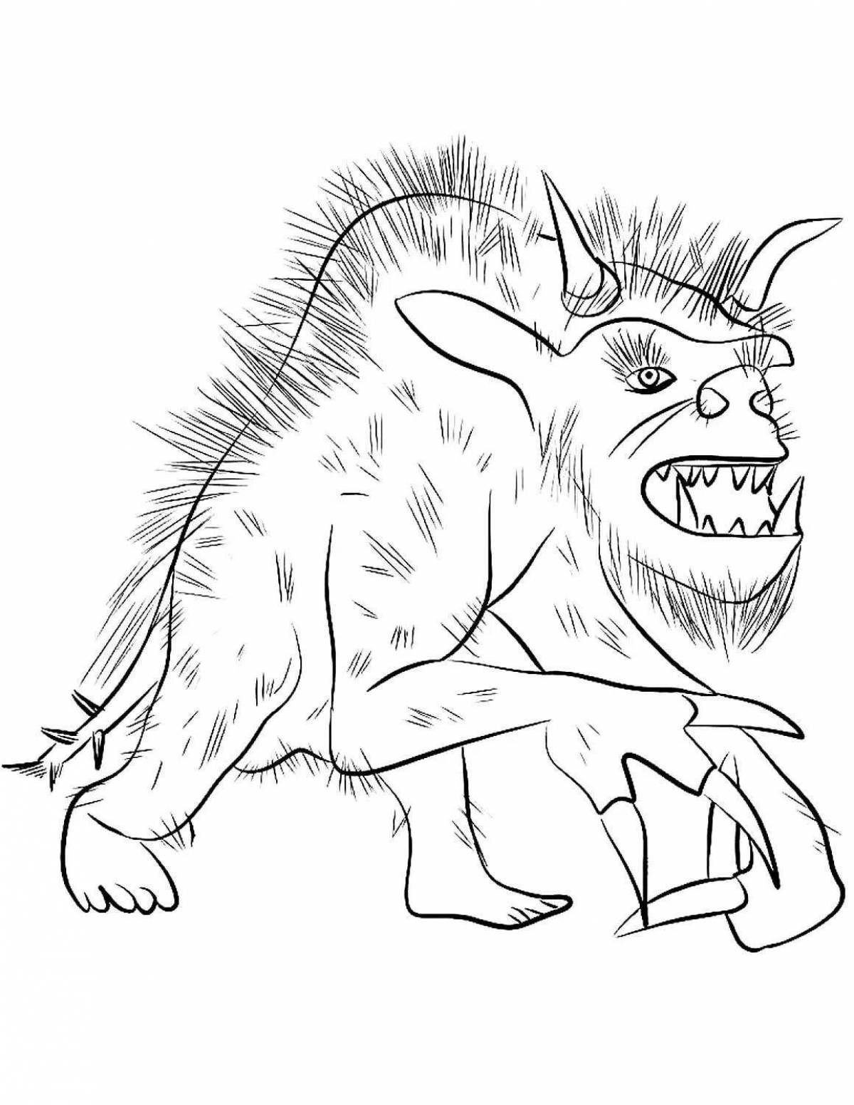 Ghost werewolf coloring book for kids