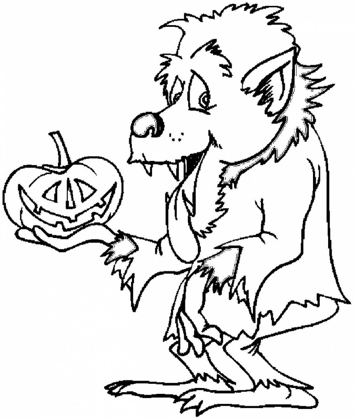 Amazing werewolf coloring book for kids