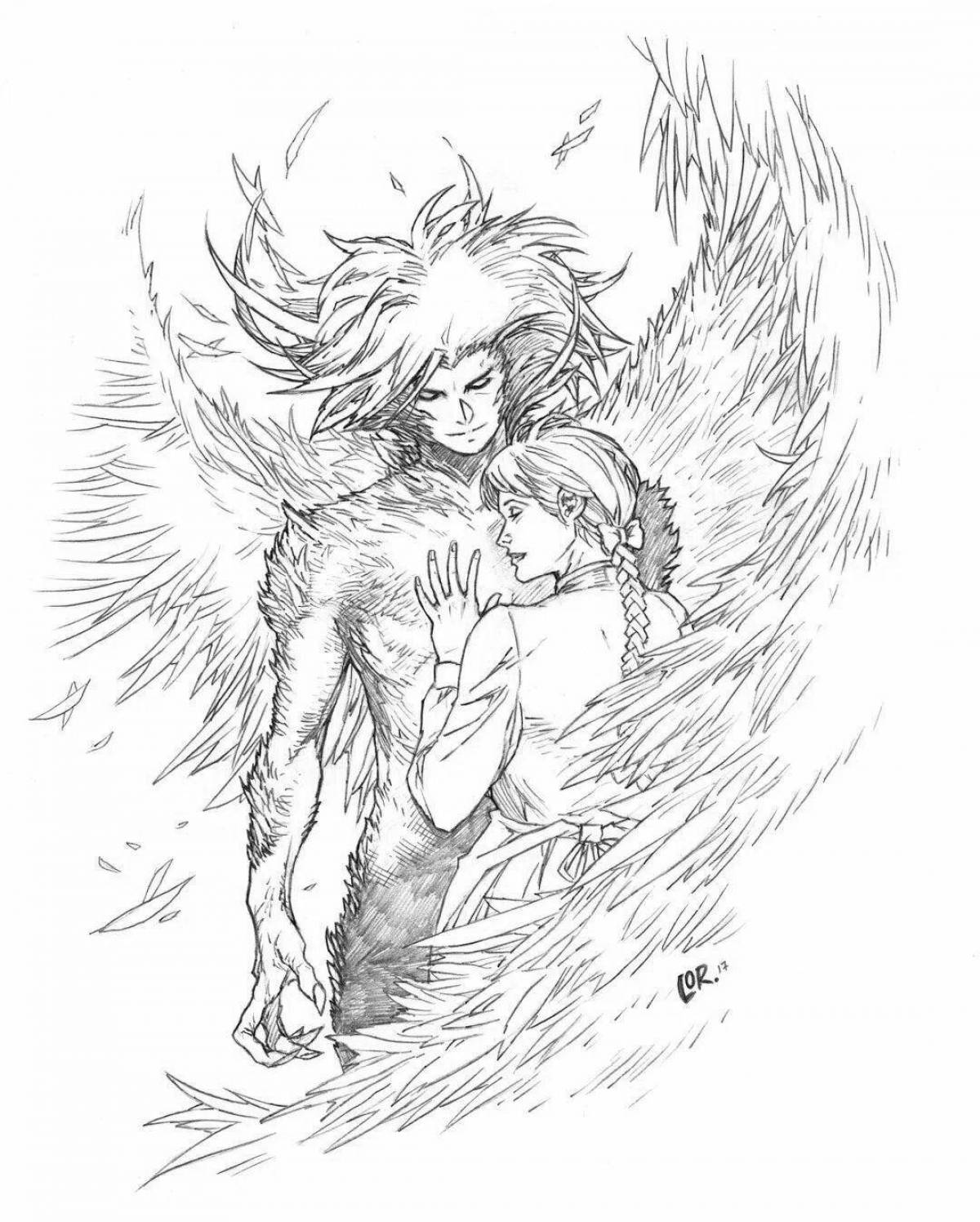 Photo Howl's moving castle anime dazzling coloring book