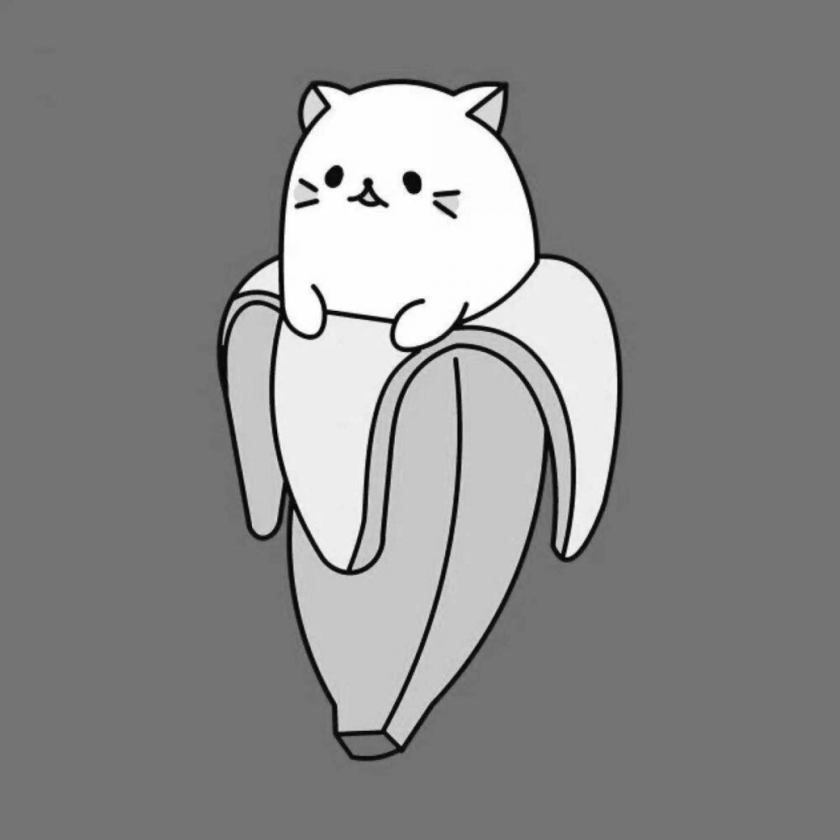 Игривый кот в банане