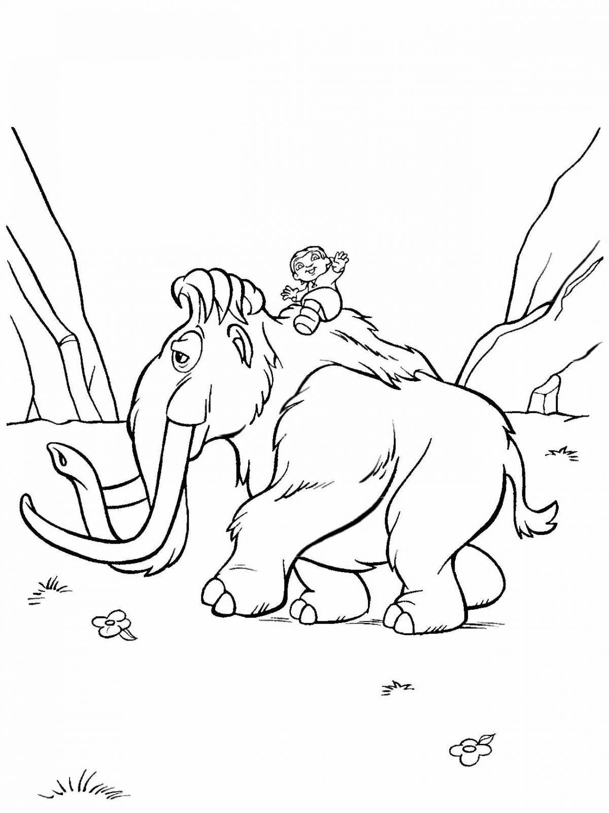 Manny's colorful ice age coloring book