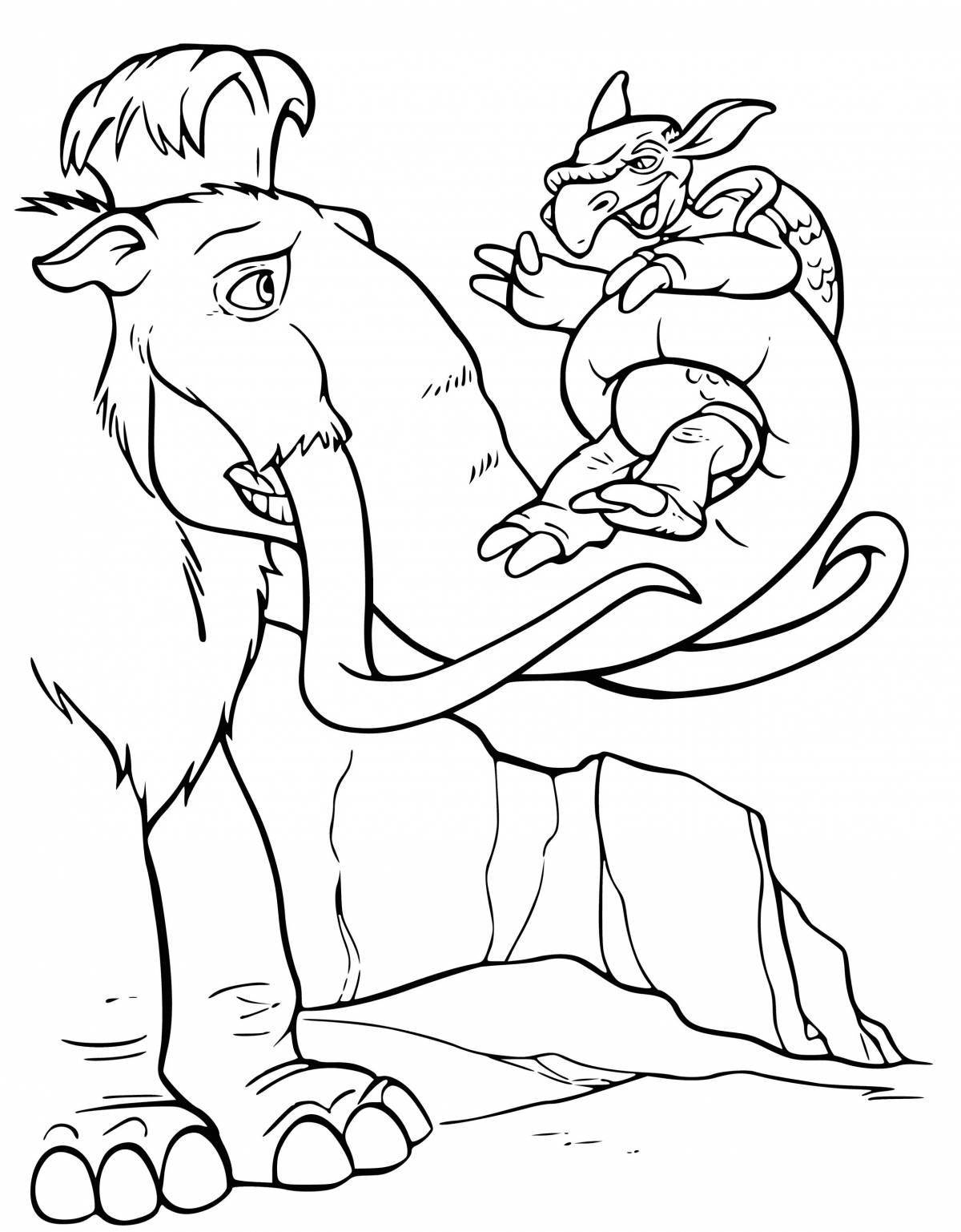 Manny's happy ice age coloring book