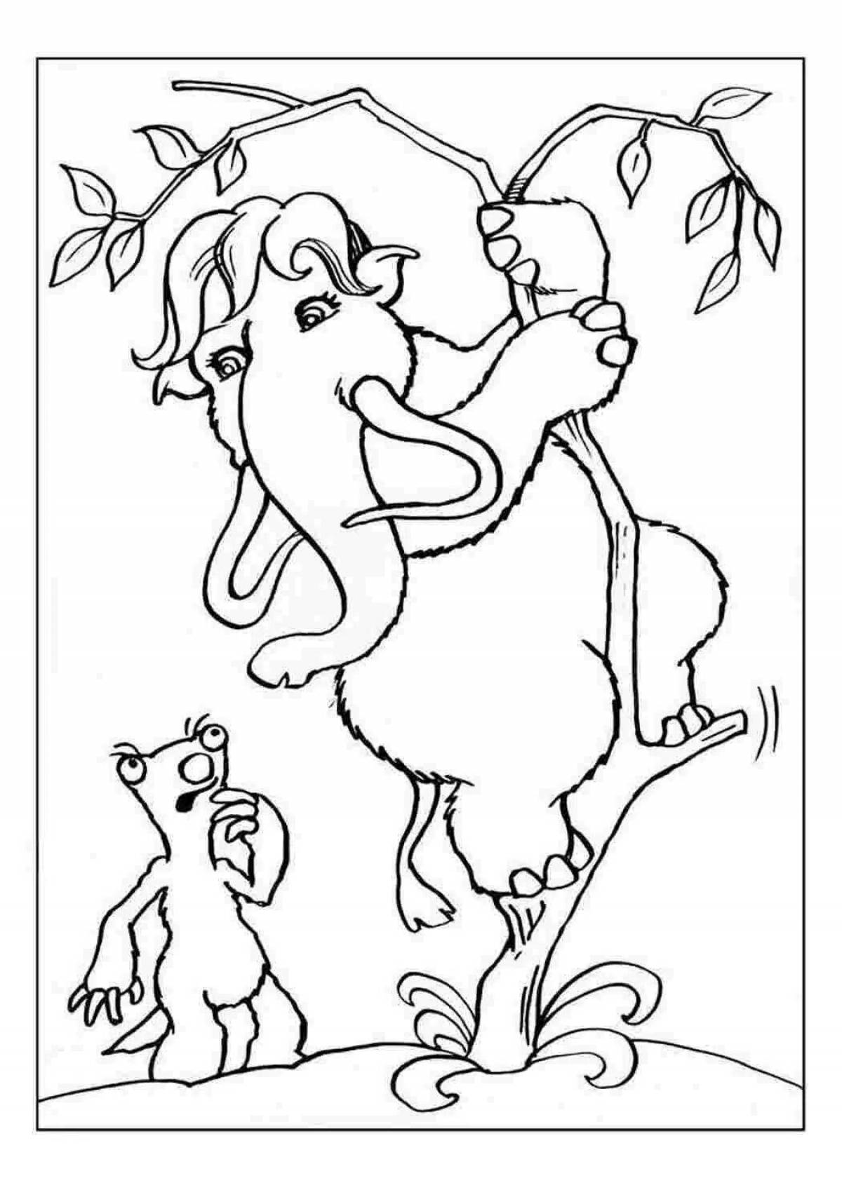 Crazy ice age manny coloring book
